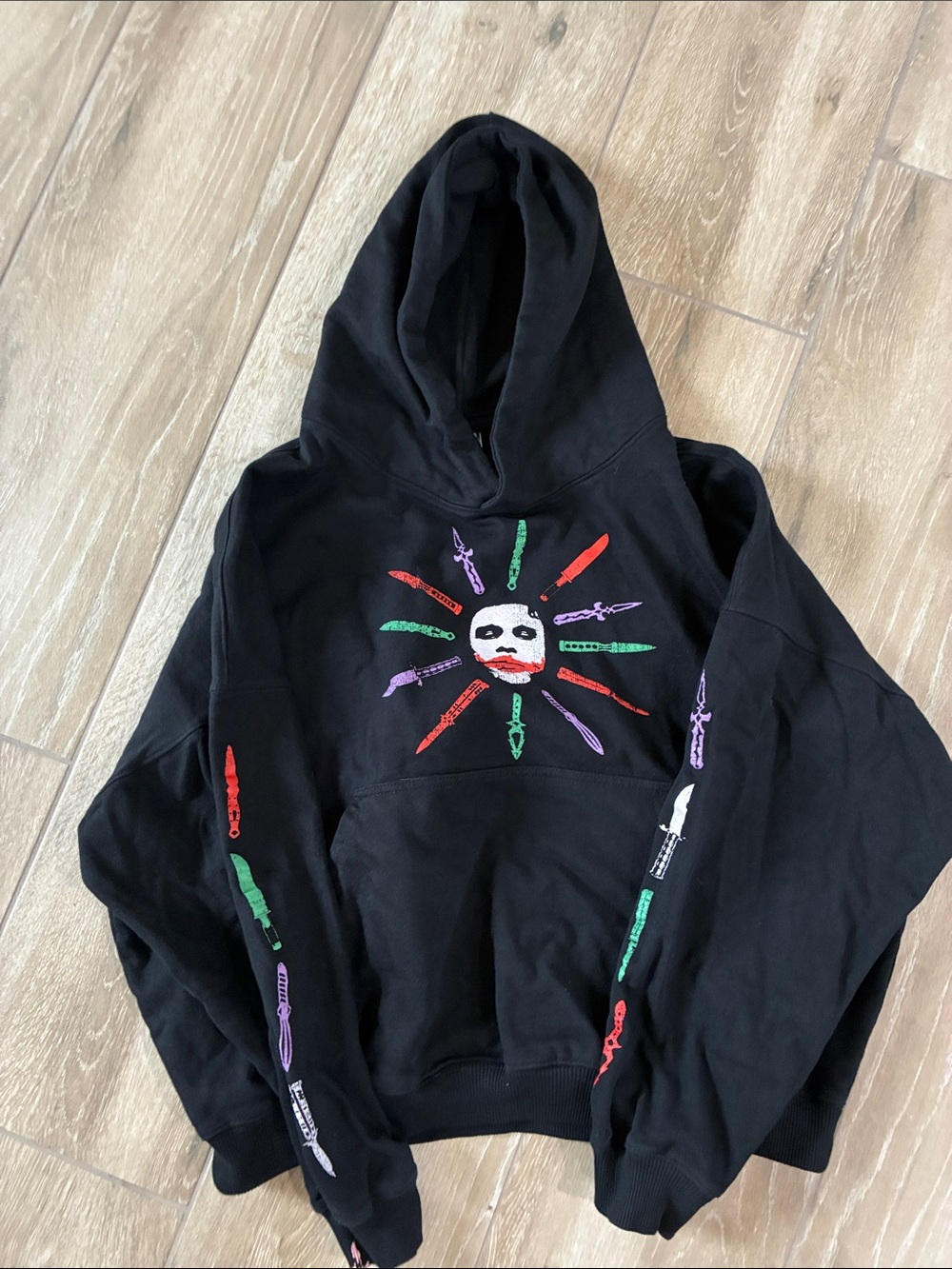 American Thrift X DC Batman The Joker Scars Premium Hoodie Black